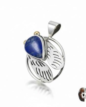 El Yapımı Tasarım Lapis Taşlı Böcek Kolye