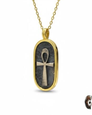 Antik Mısır Ankh Figürlü Tasarım Kolye – 925 Ayar Gümüş