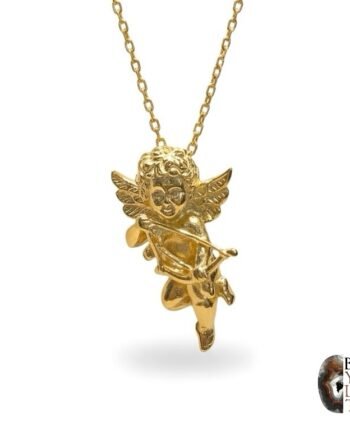 Altın Kaplama Gümüş Cupid Melek Kolye – Aşkın Sembolü Tasarım Model