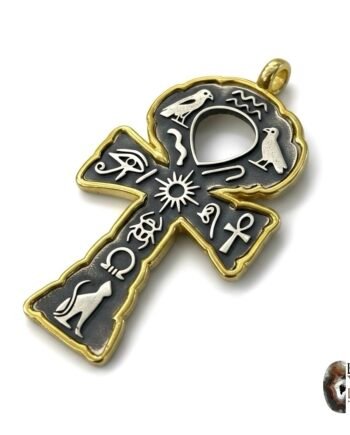 Ankh Yaşam Anahtarı Motifli Otantik Gümüş Kolye Ucu – Antik Mısır Sembolleri